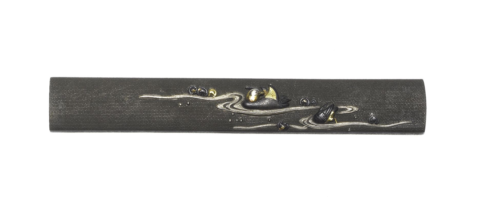 A dark shibuichi kozuka Yanagawa School, 19th century