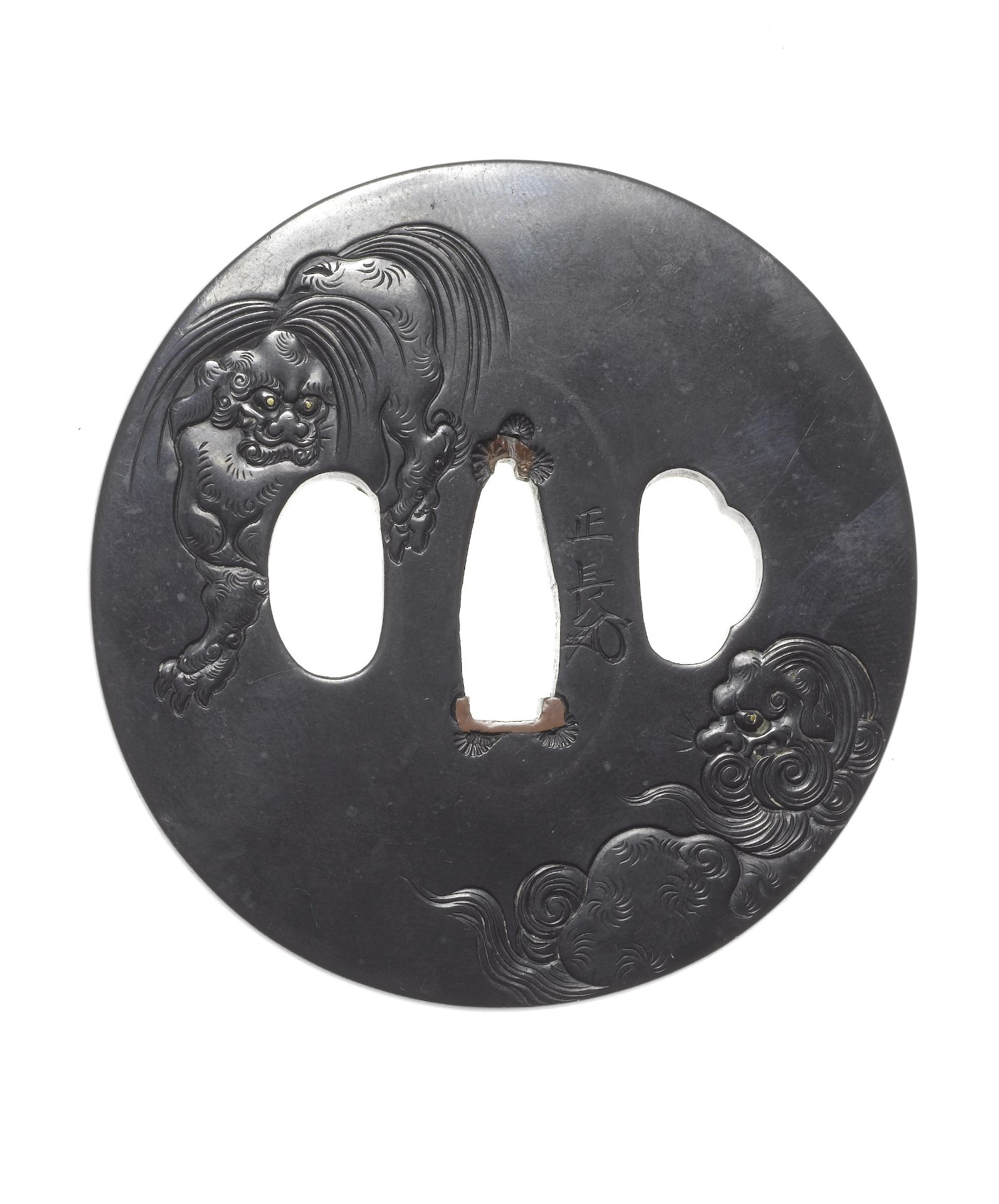 A shakudo tsuba Nara School, 18th century