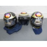 Three Arai Barry Sheene replica helmets ((3))