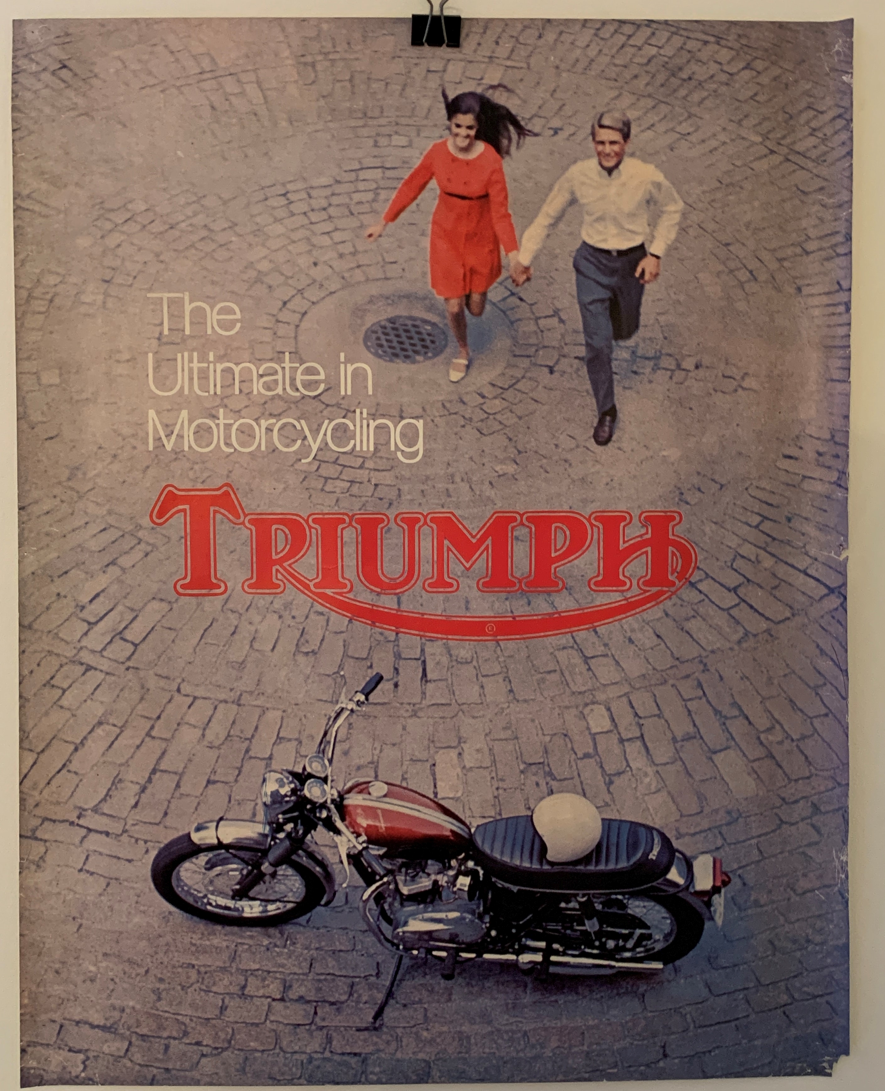 A rare and original Triumph poster