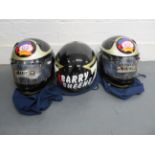 Three Arai Barry Sheene replica helmets ((3))