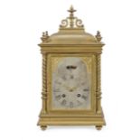 A late 19th Century gilt brass mantel clock