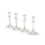 A set of four Edward VII silver candlesticks Mark of Ellis Jacob Greenberg, Birmingham, 1906 (4)