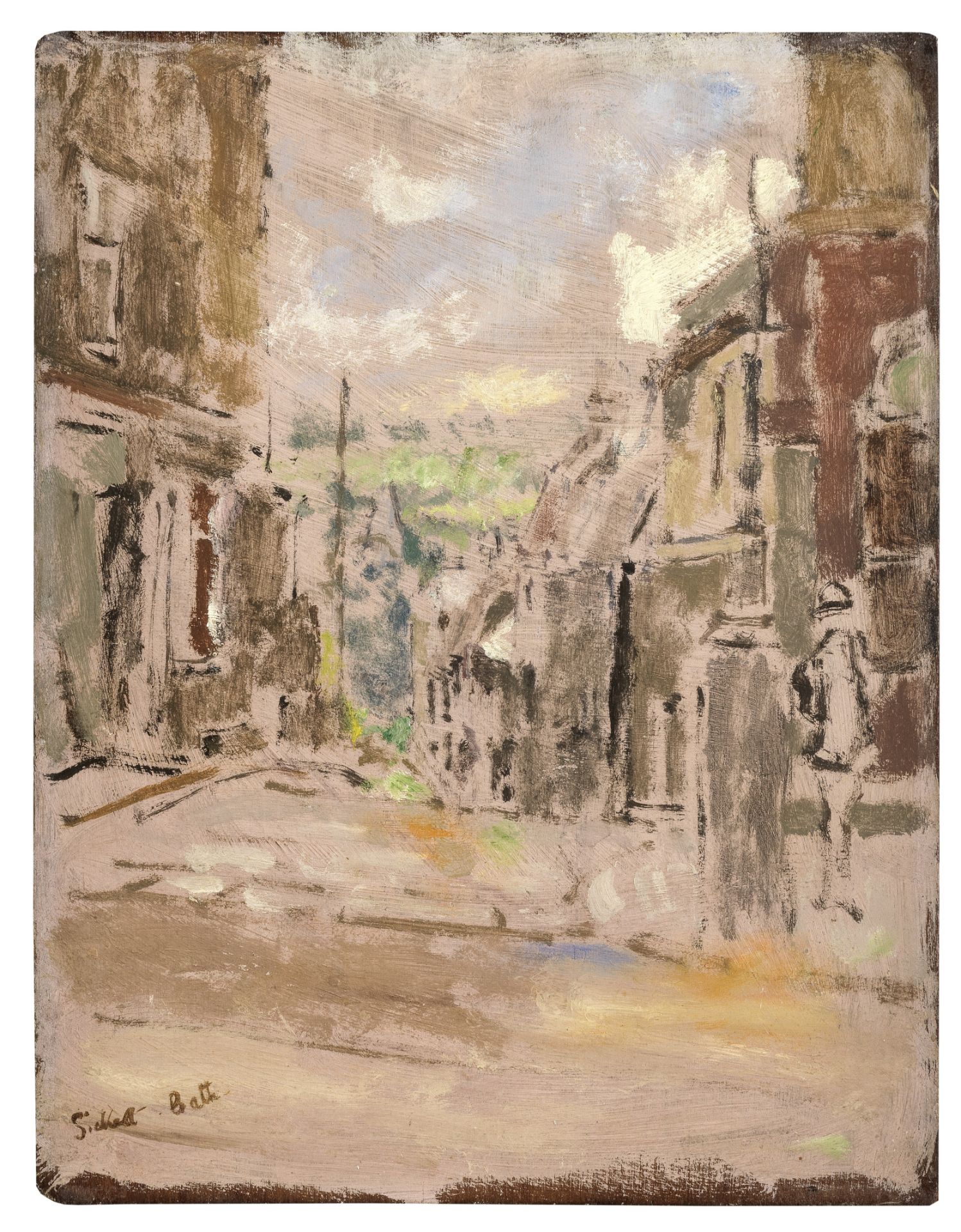 Walter Richard Sickert A.R.A. (British, 1860-1942) Nelson Place, Bath 26.5 x 20.3 cm. (10 3/8 x 8...