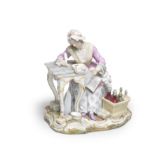 A Meissen figure of the Merchant's Wife, late 19th century