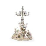 A large Meissen Bacchanalian table centrepiece, late 19th century