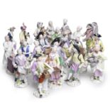 A very rare set of twenty-one Meissen 'Cris de Paris' figures, circa 1755