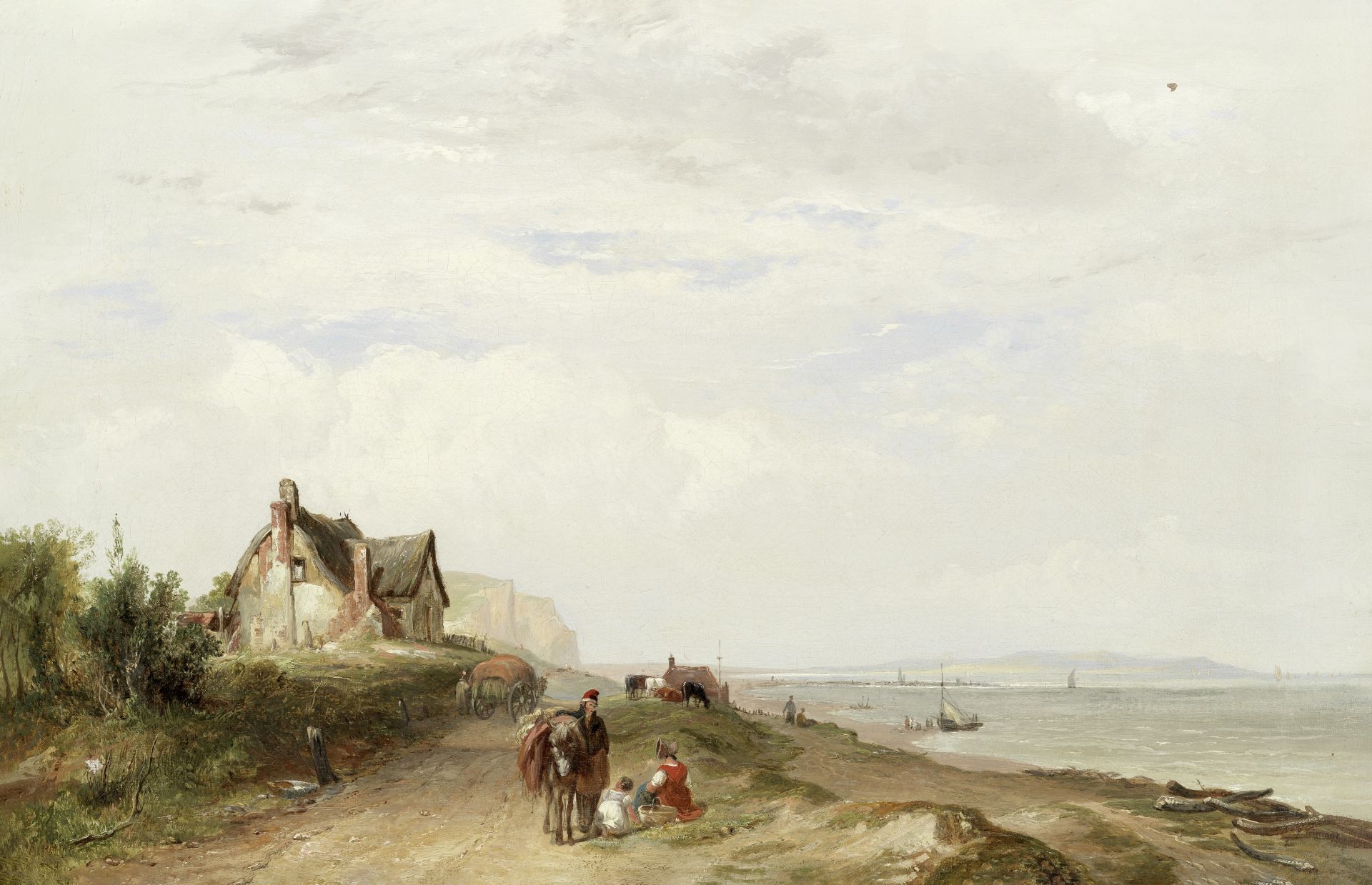 John Frederick Tennant (British, 1796-1872) The coast road