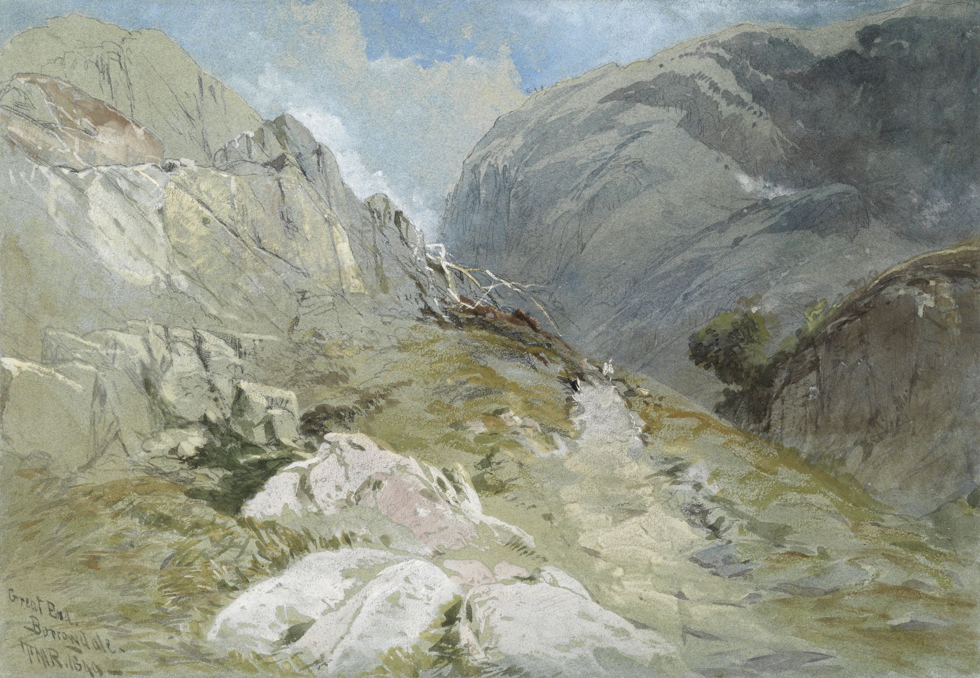 Thomas Miles Richardson Jnr., R.W.S. (British, 1813-1890) 'Great End, Borrowdale'