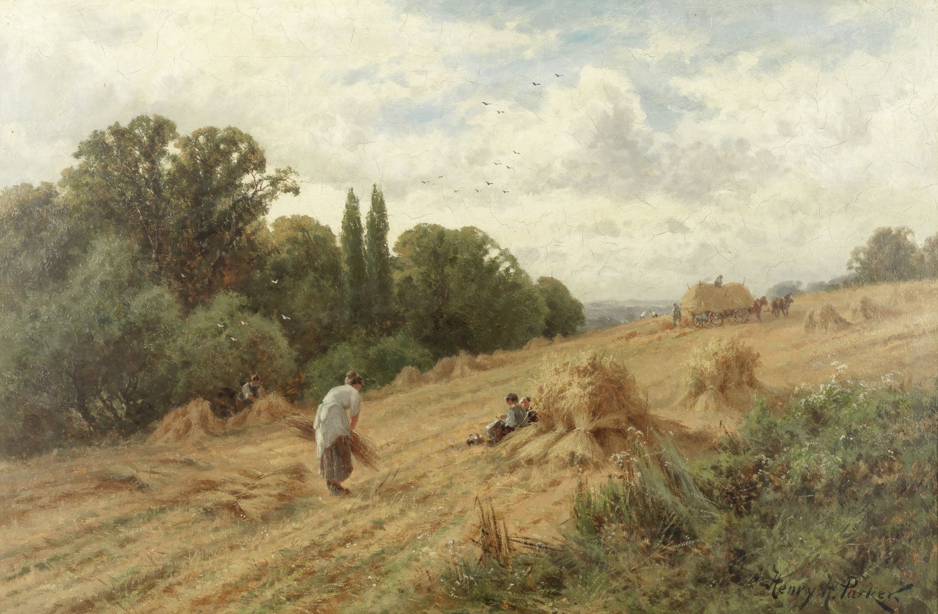 Henry H. Parker (British, 1858-1930) 'Harvest time'