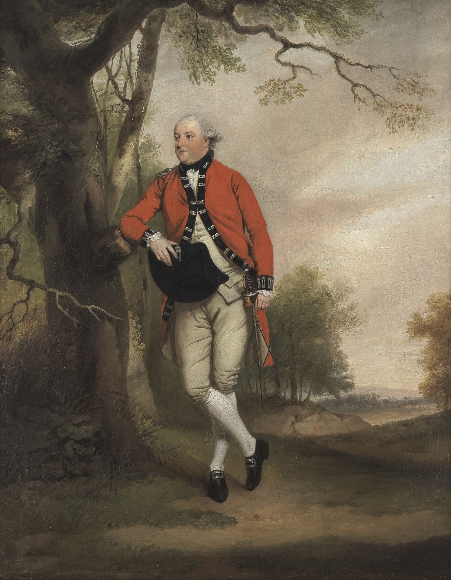 Francis Wheatley R.A. (London 1747-1801) Portrait of an officer, possibly an officer of the Royal...