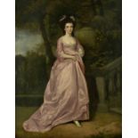 Attributed to Francis Wheatley R.A. (London 1747-1801) Portrait of a young lady, full-length, in ...