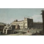 Attributed to Jacopo Fabris (Venice circa 1689-1761 Copenhagen) Piazza Quirinale, Rome