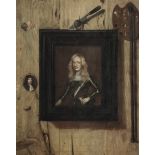 Attributed to Cornelis Norbertus Gysbrechts (undefined, Antwerp 1630-circa 1683) A trompe l'oeil ...