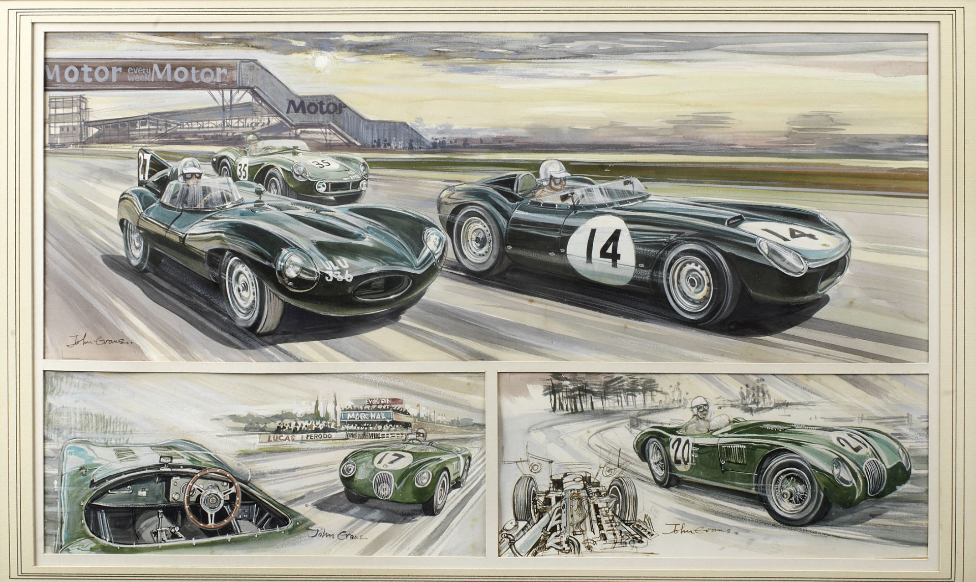 John Evans (British 1943), 'British Racing Green', an original artwork,