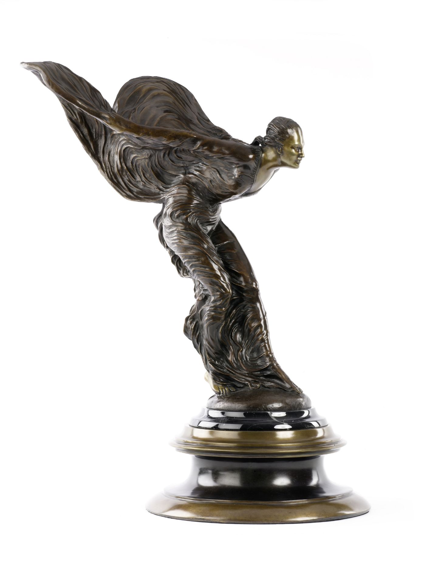 A Spirit of Ecstasy showroom statue after Charles Sykes,