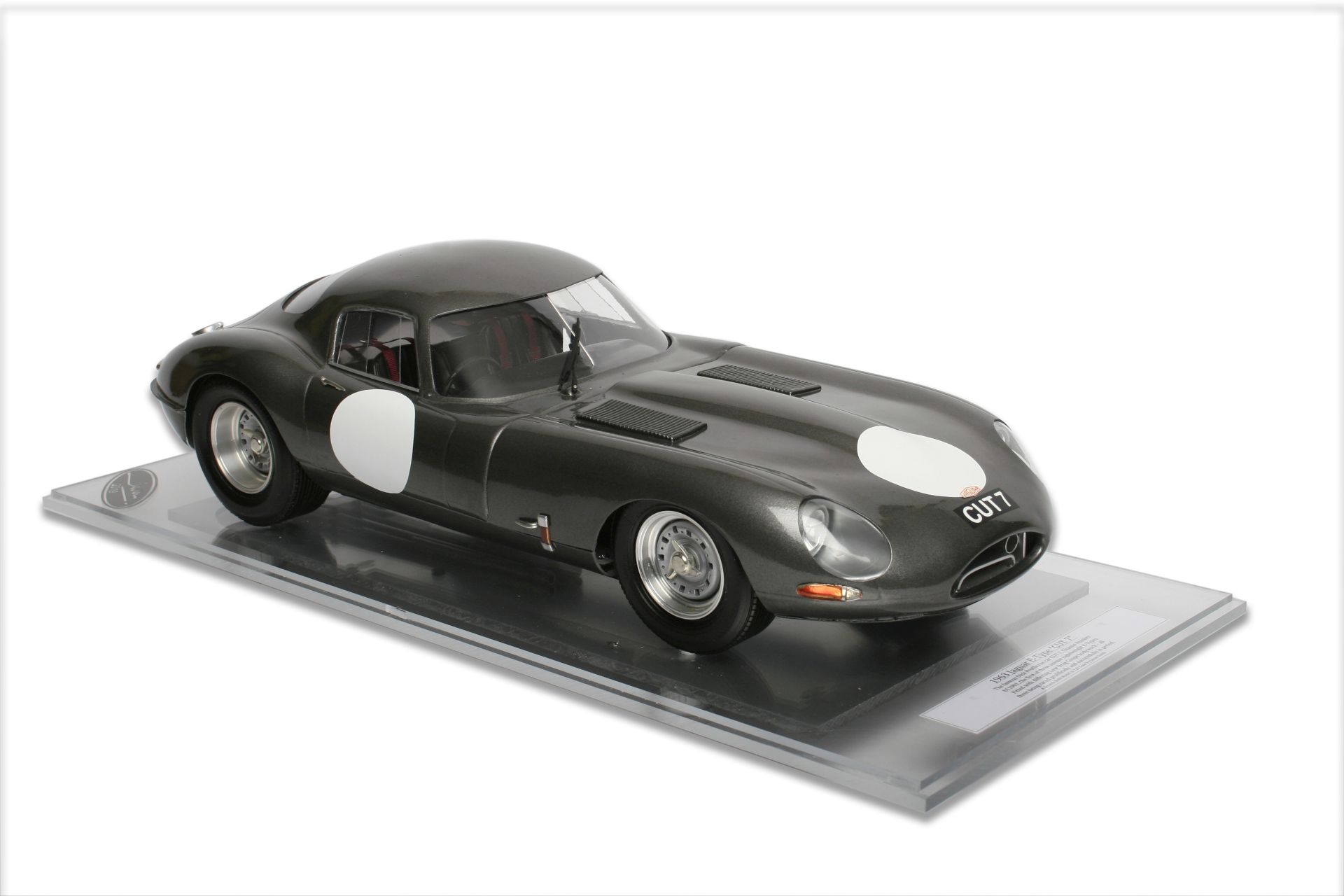 A fine 1:8 scale scratch-built model of the 1963 Dick Protheroe Jaguar E-Type 'Low Drag' CUT 7 by...