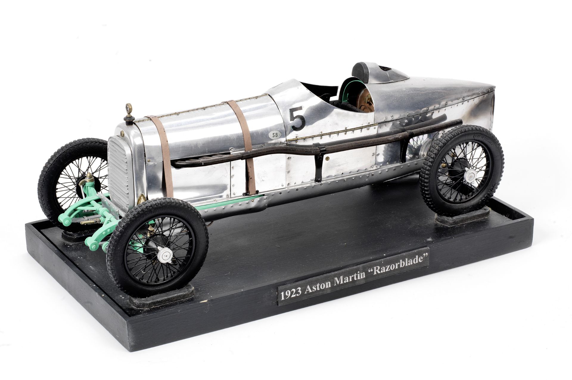 A 1:8 scale scratch-built model of the 1923 Aston Martin 'Razor Blade',