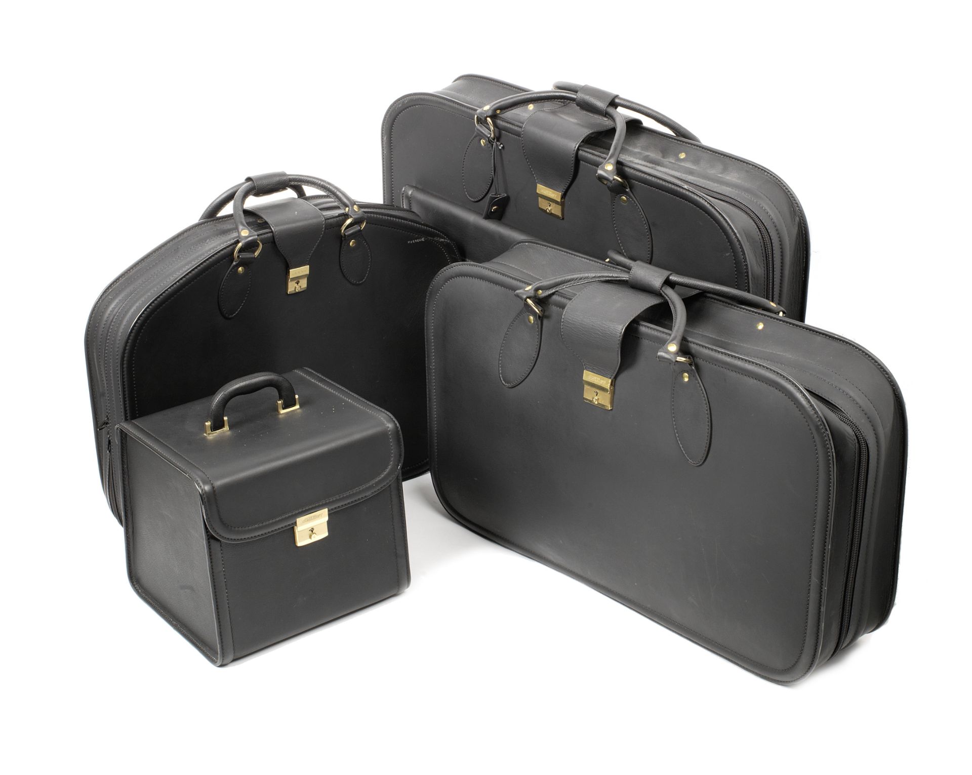 A four piece set of leather luggage for Ferrari 456 GT by Schedoni of Italy, ((4))