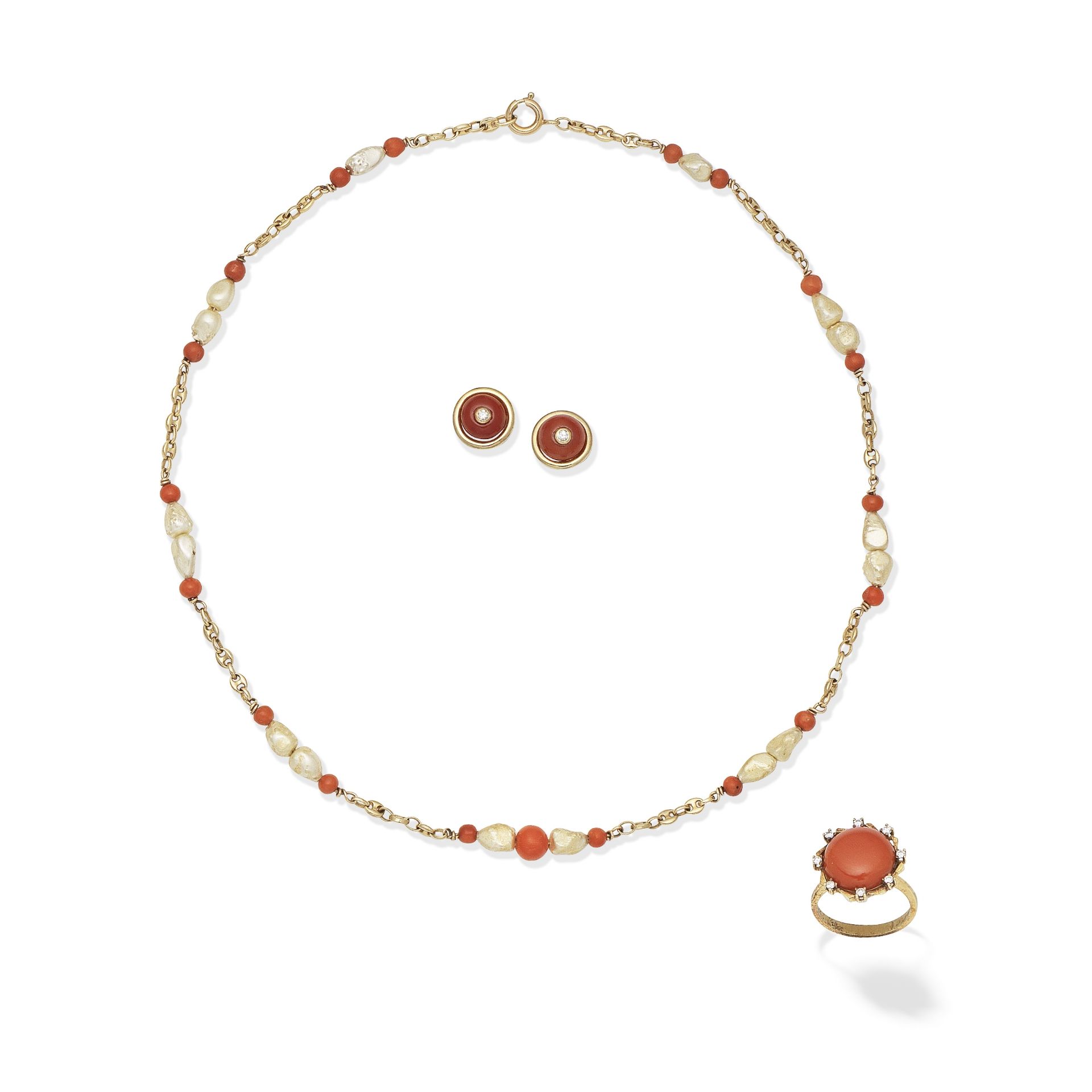GROUP OF CORAL JEWELLERY