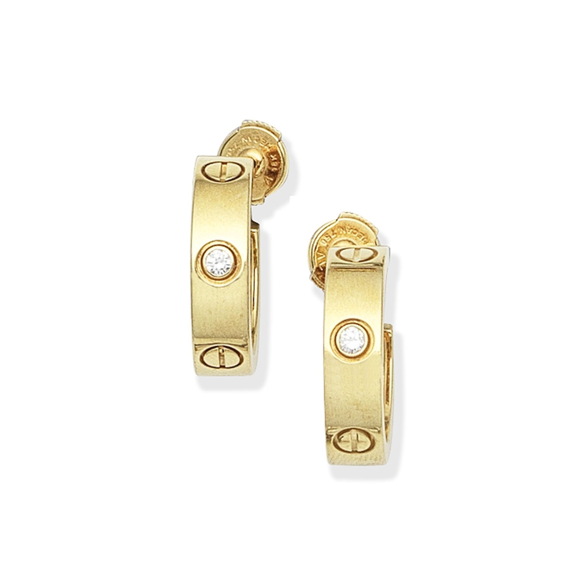 CARTIER: DIAMOND-SET 'LOVE' EARRINGS