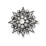 DIAMOND-SET STAR BROOCH,