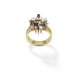 ALAN MARTIN GARD: SAPPHIRE AND DIAMOND RING,