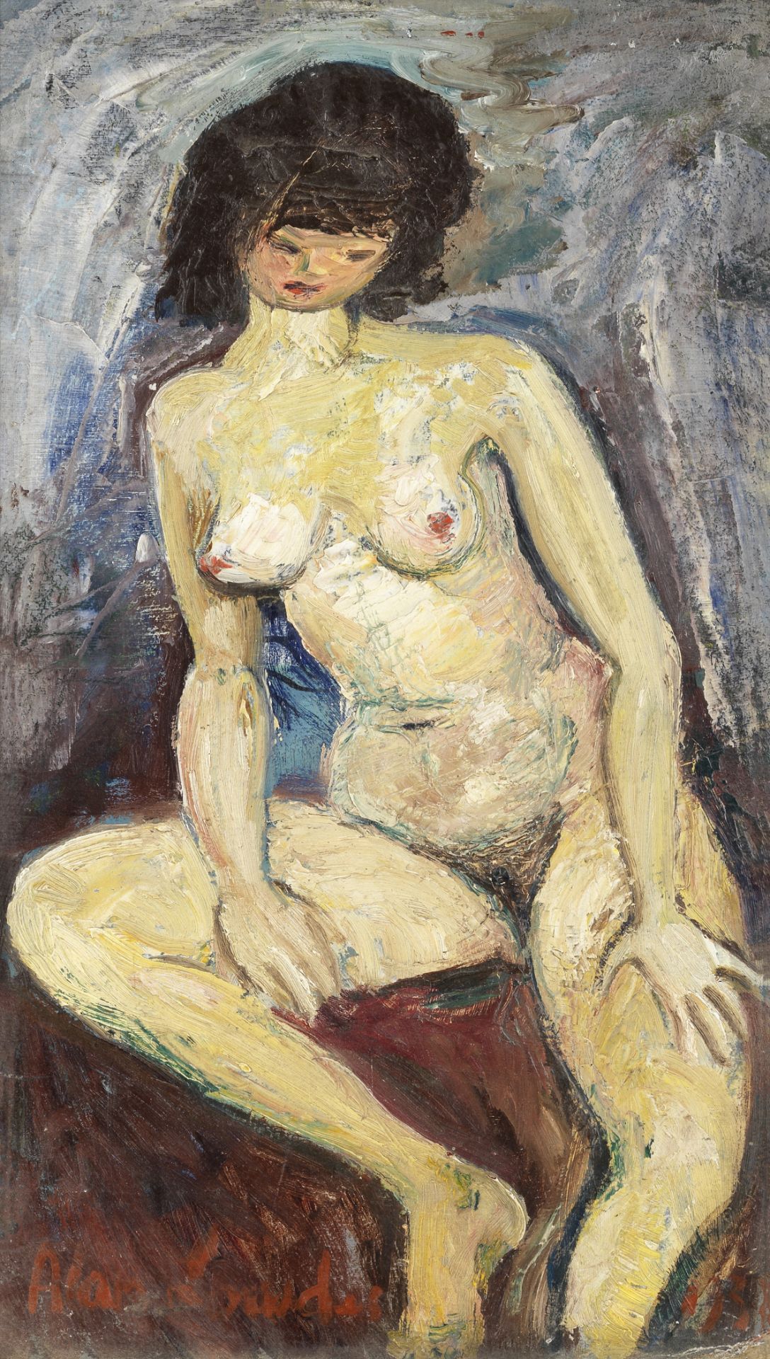 Alan Lowndes (British, 1921-1978) Nude