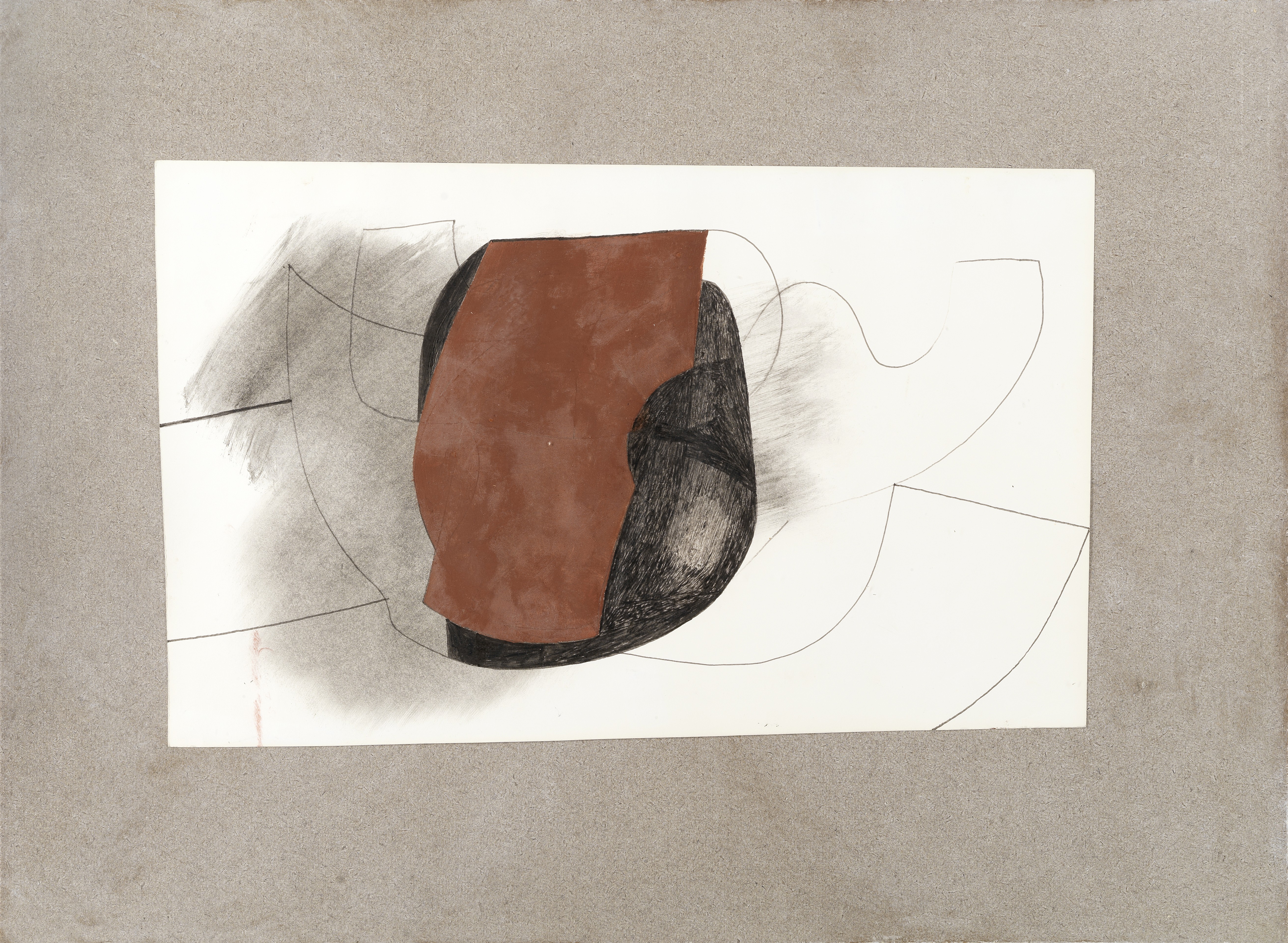 Ben Nicholson O.M. (British, 1894-1982) 1979 (red form) 26 x 41cm (10 1/4 x 16 1/8in) (sheet), 41...