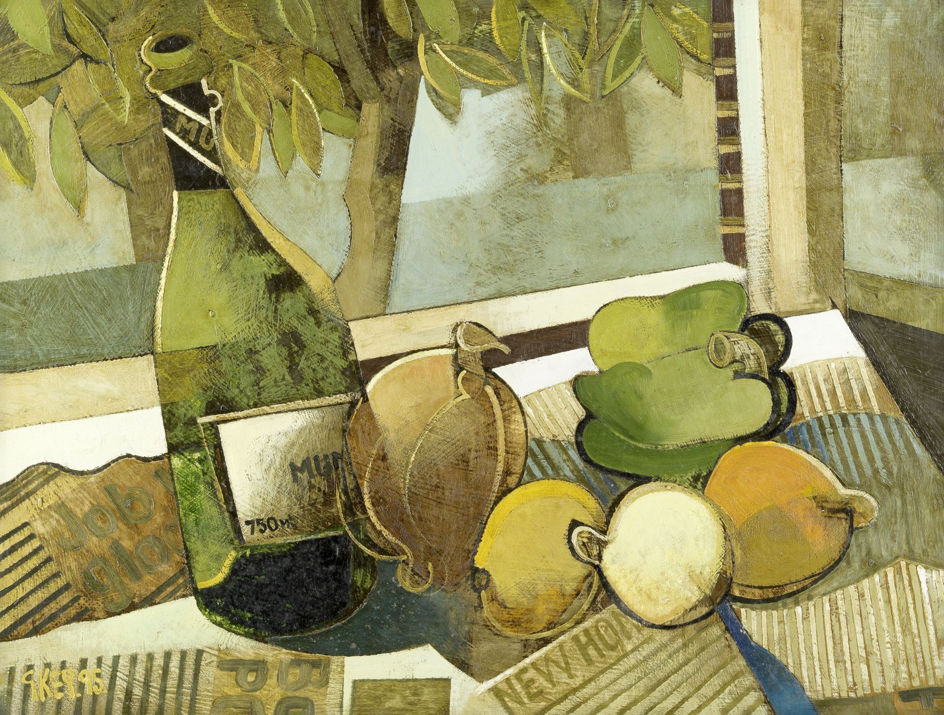 Geoffrey Key (British, born 1941) Still Life With Bottle III