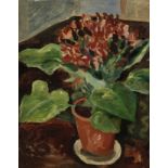 Augustus John O.M., R.A. (British, 1878-1961) A Cineraria in a Pot on a Table