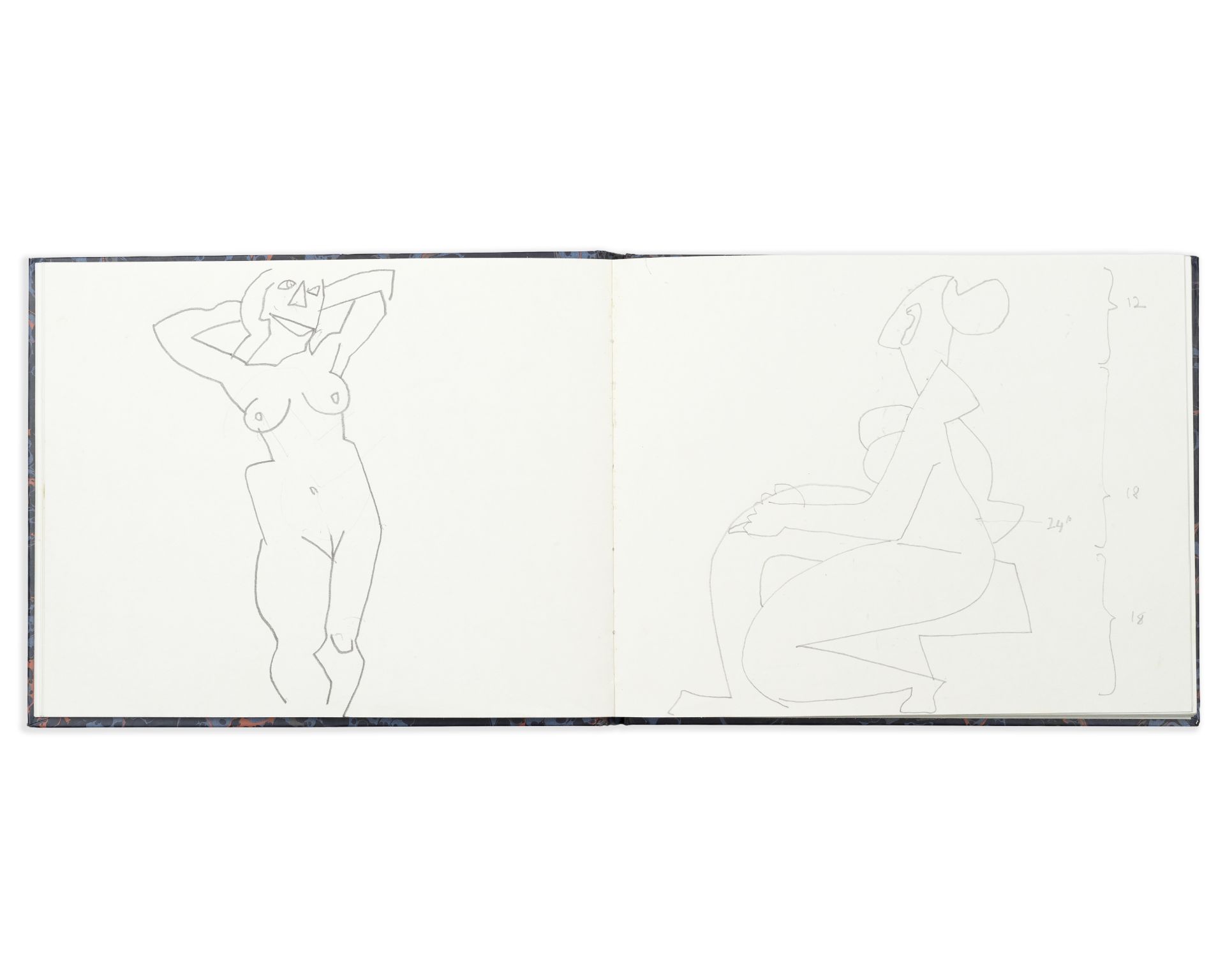 Bryan Ingham (British, 1936-1997) Artist's Sketchbook each page