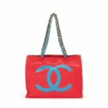 Red and Blue Canvas Shopper, Chanel, 1991-94, (Includes serial sticker and authenticity card)