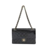 Black Classic Small Flap Bag, Chanel, early 1980s, (Pre-serialisation, no sticker, includes dust ...