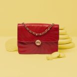 Red Swirl Flap Bag, Chanel, c. 1986, (Includes serial sticker and dust bag)