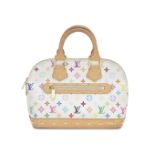 White Multi-Coloured Alma Bag, Louis Vuitton and Takashi Murakami, c. 2003, (Includes dust bag)