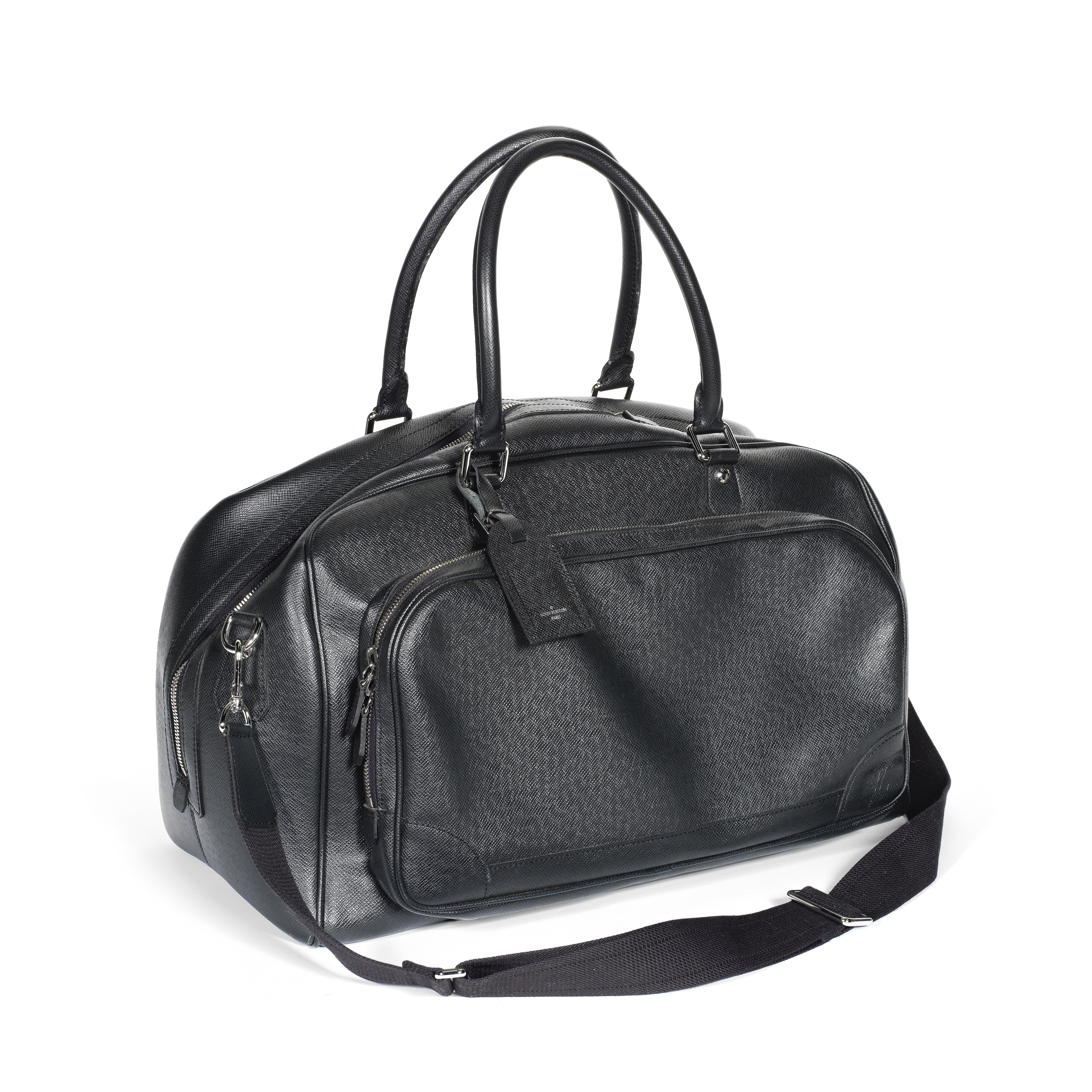 Ardoise Taiga Leather Nikolai Travel Bag, Louis Vuitton, c. 2009, (Includes luggage tag, shoulder...