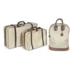 Brown Guccissima Luggage Set, Gucci, early 1980s, (Includes padlock and keys)