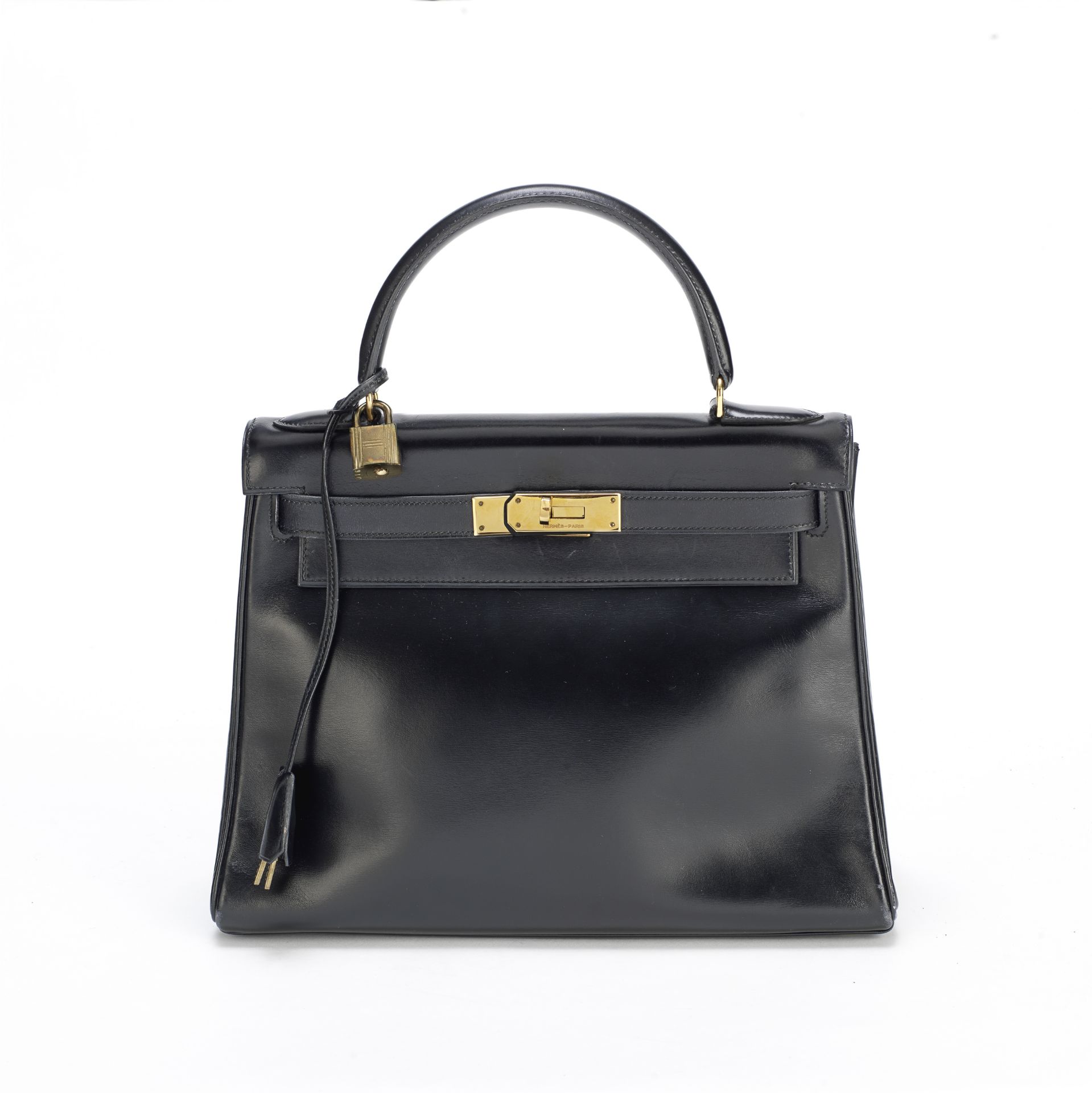 Black Box Kelly Retourne 28, Herm&#232;s, c. 1980, (Includes padlock, keys, cloche and dust bag)