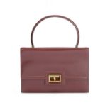 Rouge H Box Leather Top Handle Bag, Herm&#232;s, 1960's, (Includes leather coin purse)