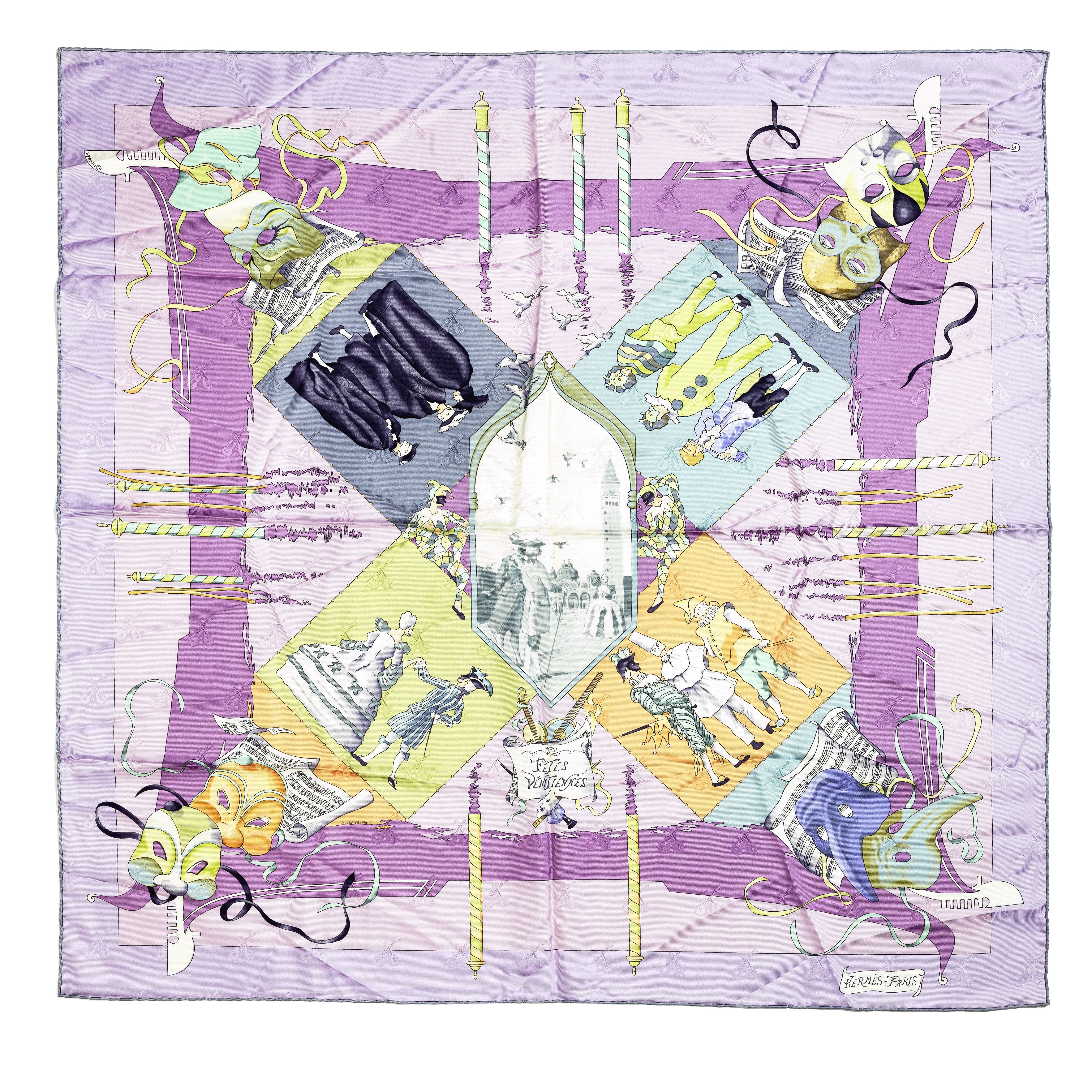 'Fetes Venitiennes' Silk Scarf, Herm&#232;s,