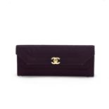 Black Silk Elongated Clutch, Chanel, early 1990s, (Includes dust bag, box, serial sticker missing )