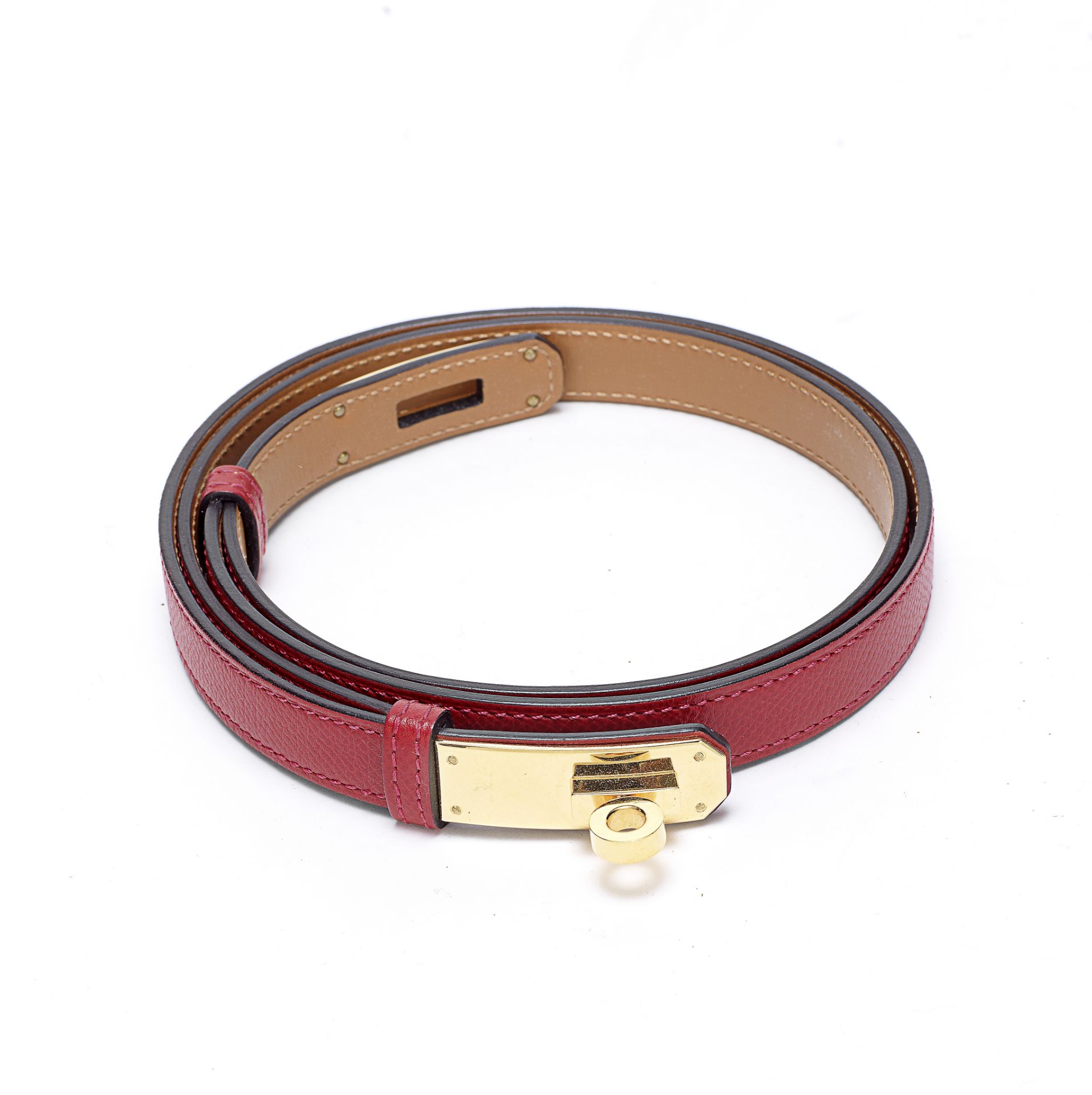 Rouge Casaque Epsom Kelly Belt, Herm&#232;s, c. 2017, (Includes dust bag)