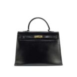 Black Box Kelly Sellier 35, Herm&#232;s, c. 1947, (Includes padlock, keys and cloche)