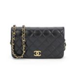 Black Lambskin Mini Full Flap Bag, Chanel, c. 1997-99, (Includes serial sticker, authenticity car...