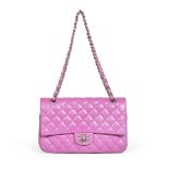 Hot Pink Classic Double Flap Bag, Chanel, c. 2010-11, (Includes serial sticker )