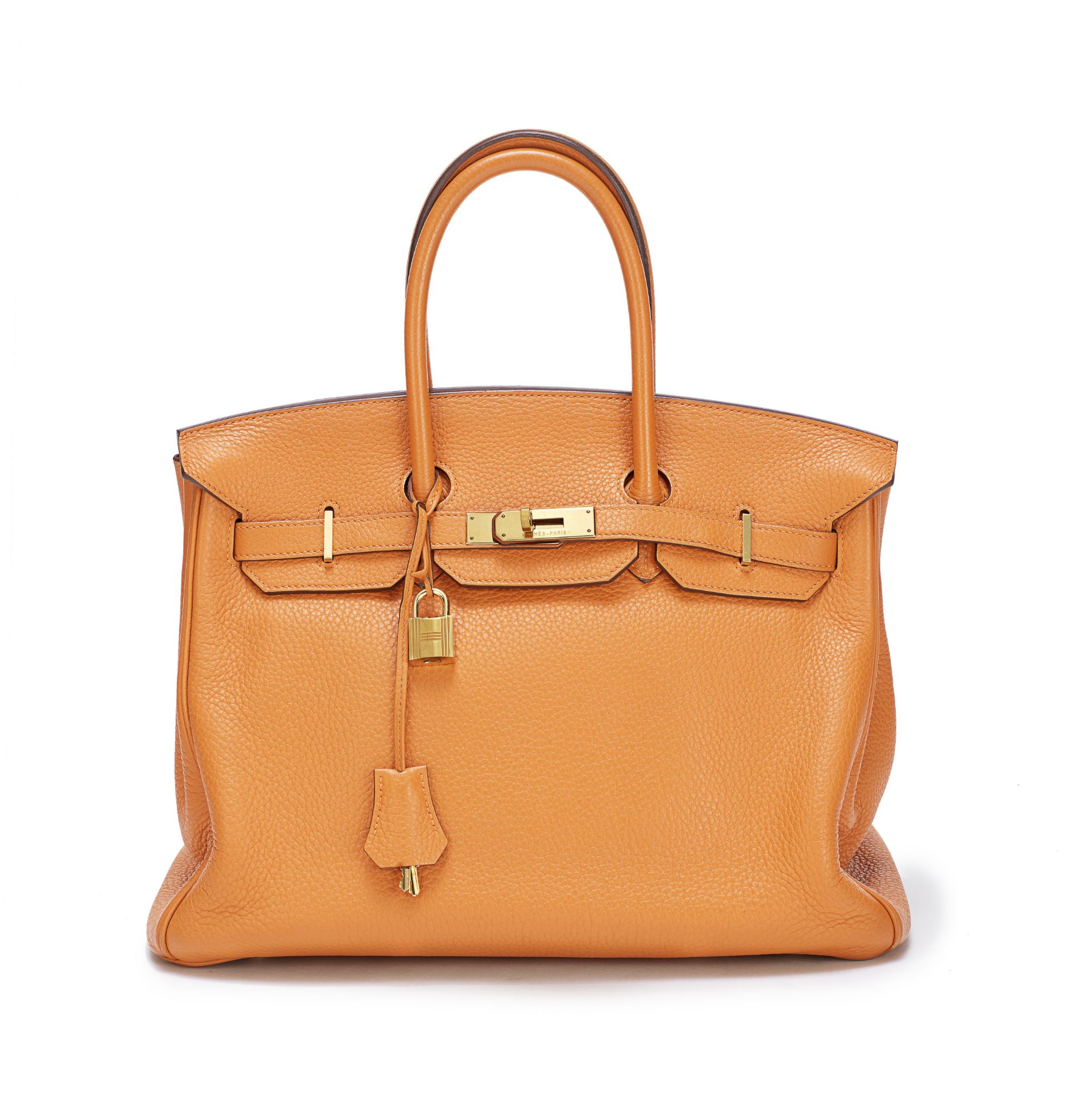 Orange Togo Birkin 35, Herm&#232;s, c. 2011, (Includes padlock, keys, cloche, rain jacket, dust b...