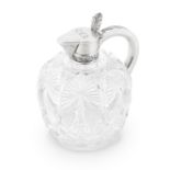 A Russian silver claret jug maker's mark not visible, post 1908 mark