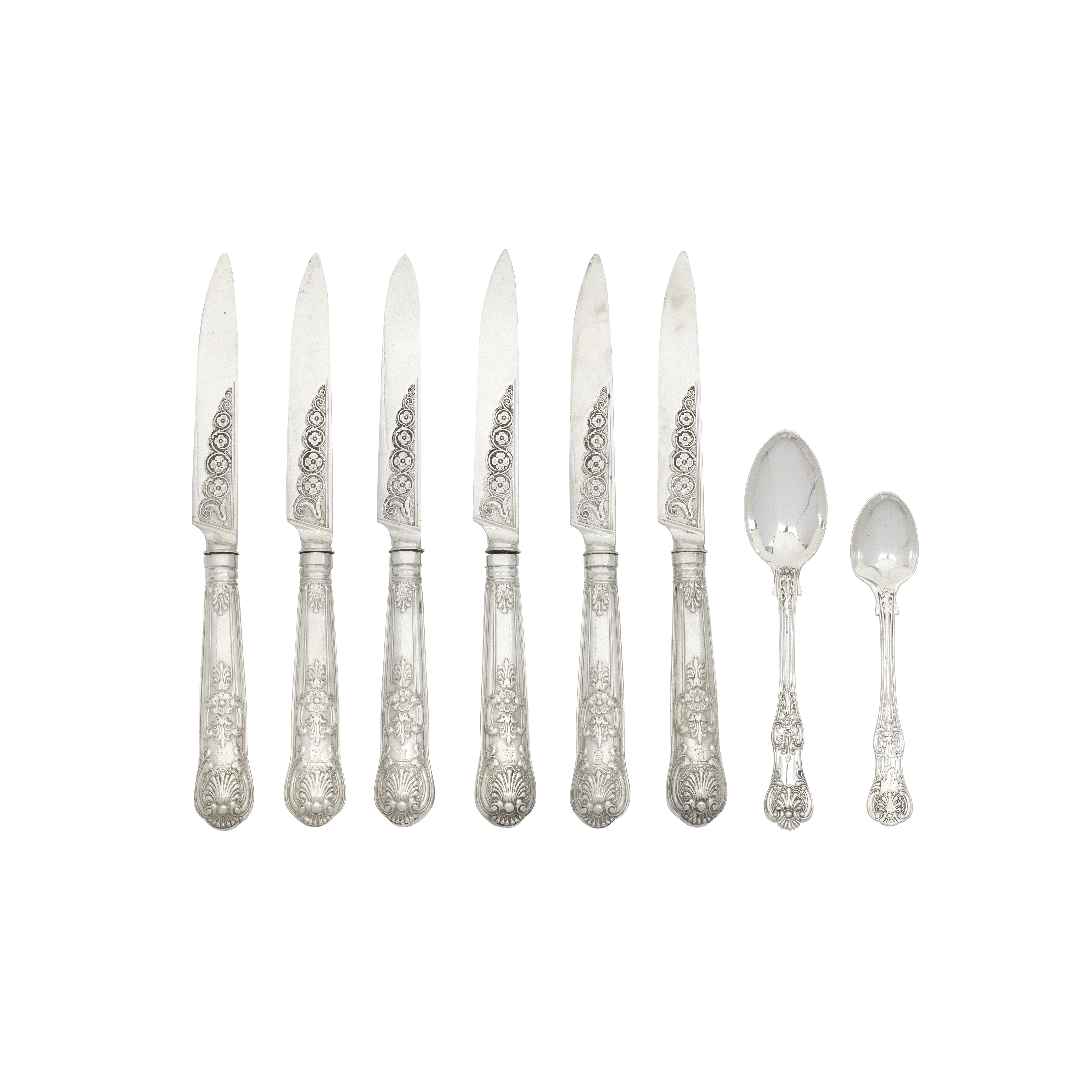 A group of Queen's pattern silver flatware various makers, London 1825 - 1893