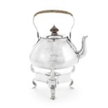 A George II silver kettle on stand Edward Feline, London 1743